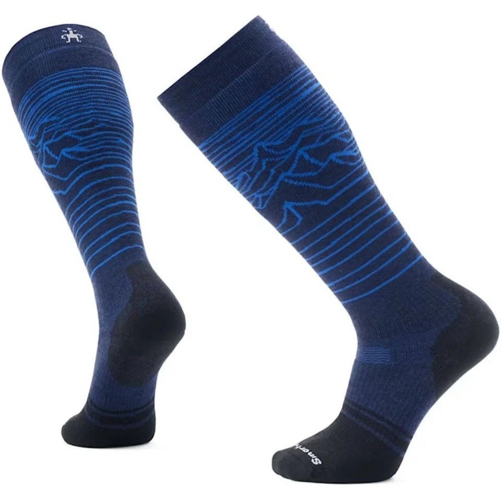 2 Pairs Smartwool Snowboard Iguchi Pattern Over The Calf Socks LARGE NWT